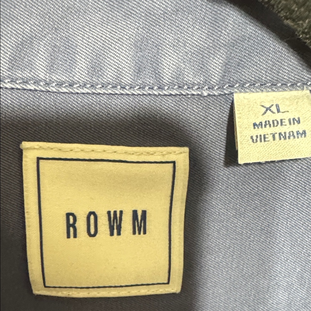ROWM Blue Casual Shirt Shacket - Picture 2 of 7